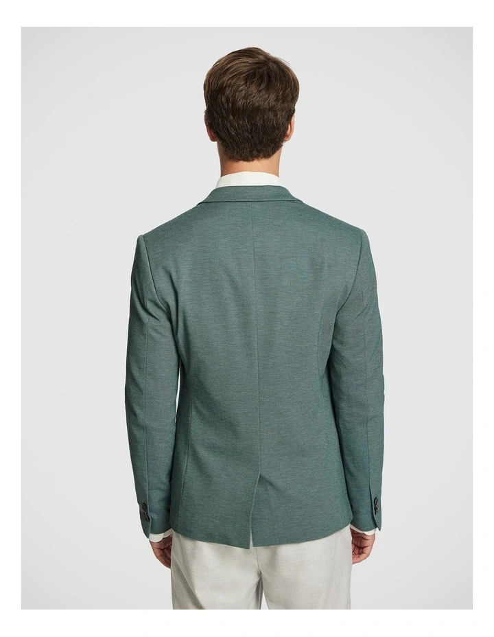 Ernest Knitted Blazer in Teal image 2