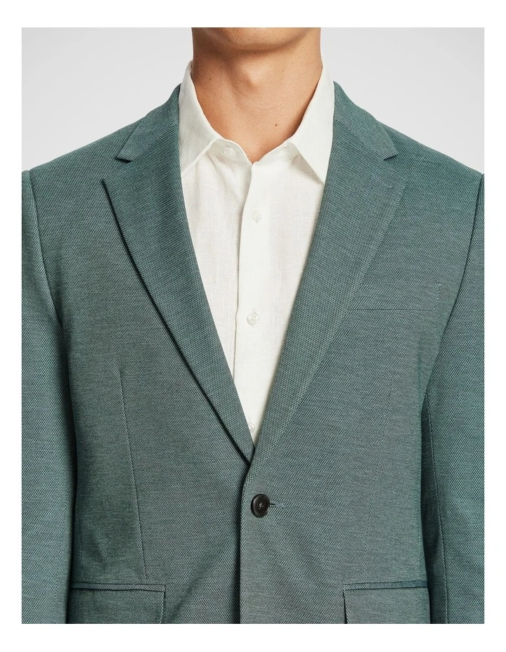 Ernest Knitted Blazer in Teal image 3