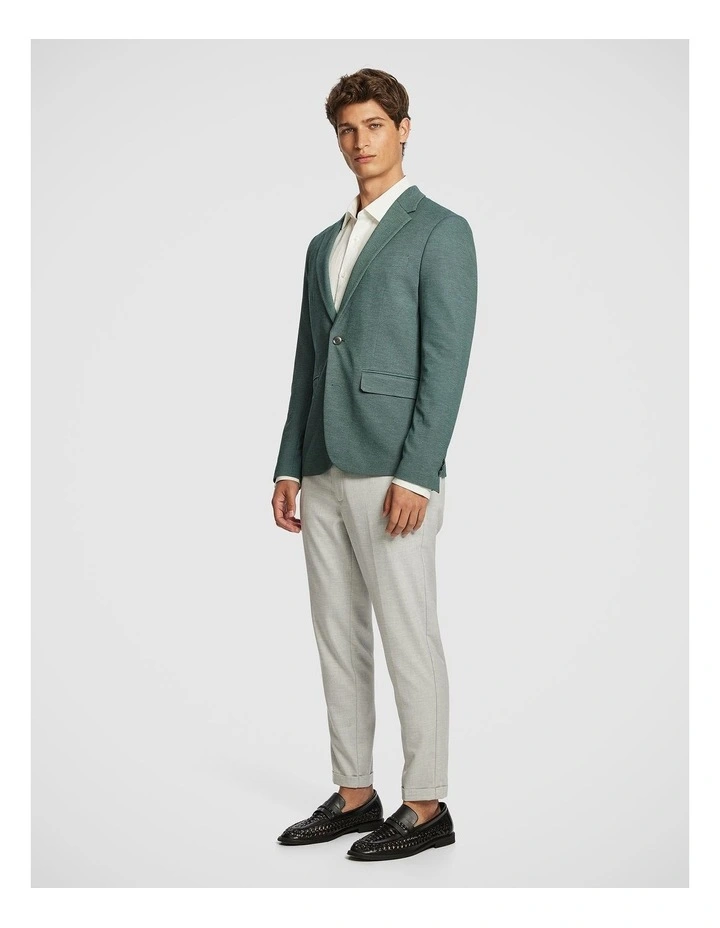 Ernest Knitted Blazer in Teal image 5