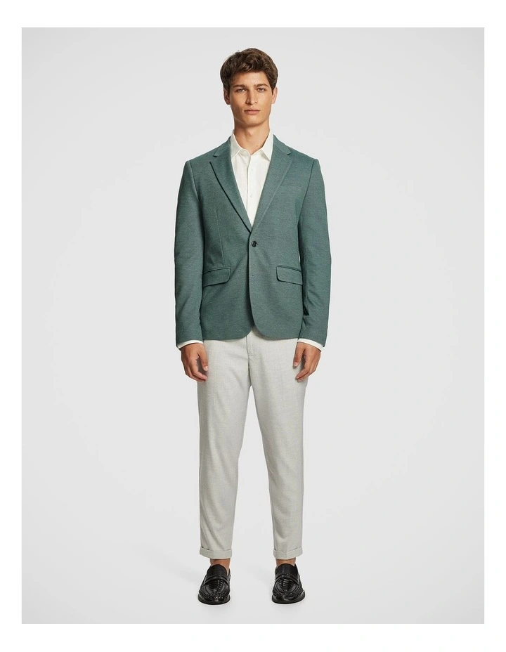 Ernest Knitted Blazer in Teal image 6