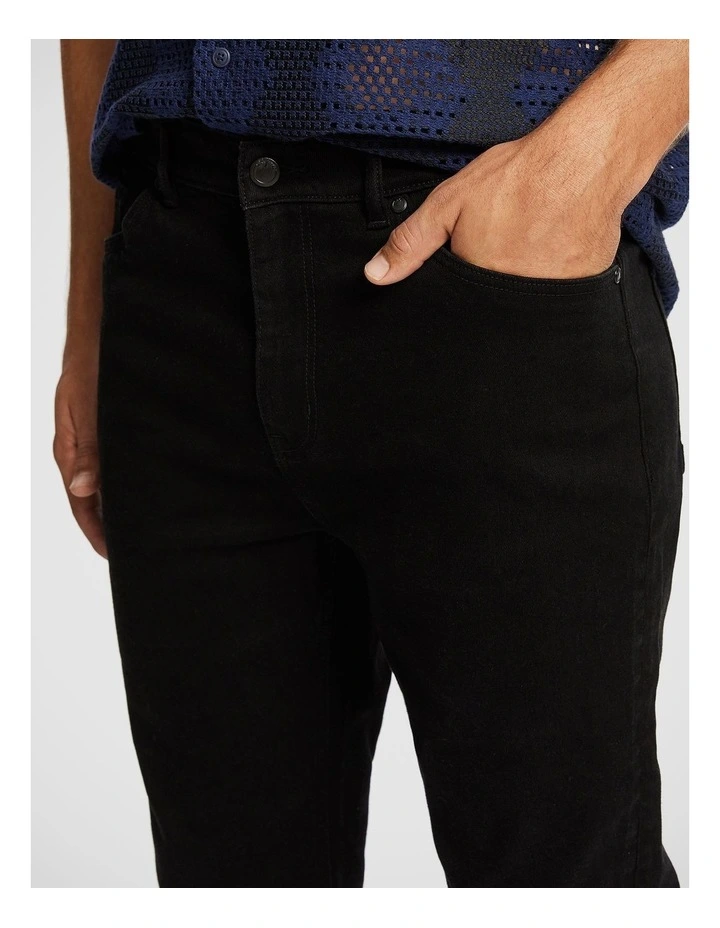 Joe Straight Jeans in Black image 3