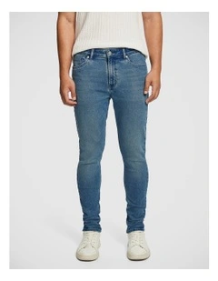 Stevie Skinny Jean in Mid Blue