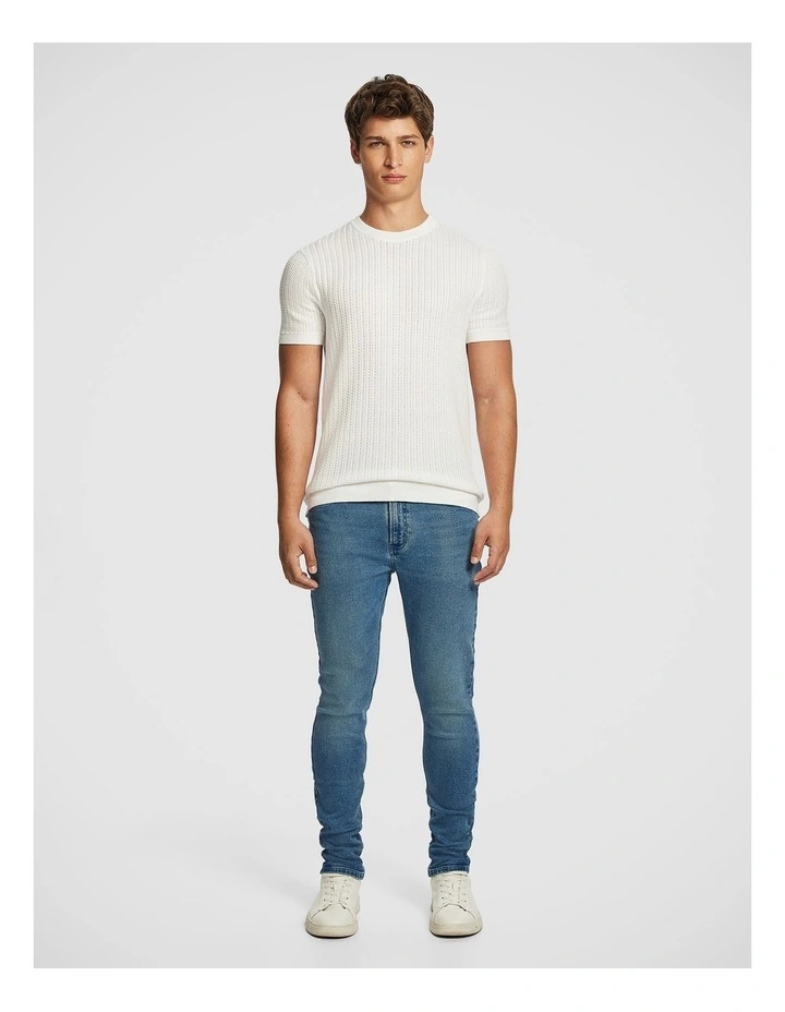 Stevie Skinny Jean in Mid Blue image 6