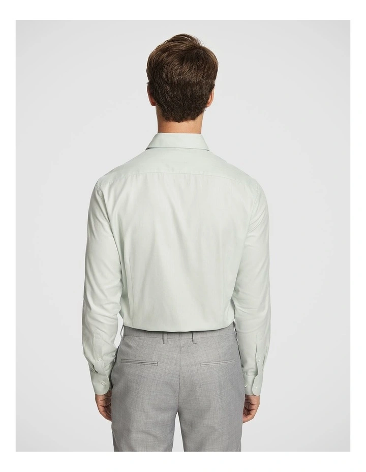 Monaco Pure Cotton Textured Dress Shirt in Mint Green image 2