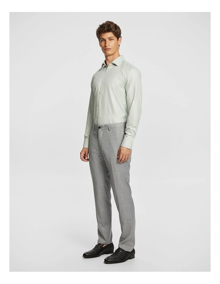 Monaco Pure Cotton Textured Dress Shirt in Mint Green image 4