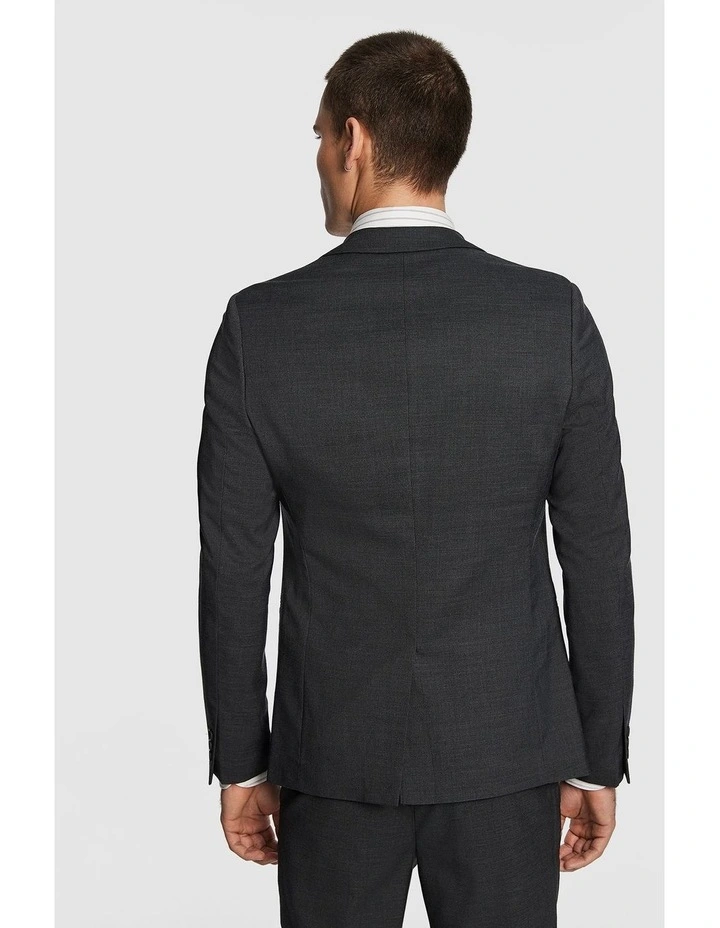 Lukey Skinny Fit Stretch Suit Jacket in Charcoal image 2