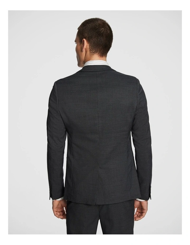 Lukey Skinny Fit Stretch Suit Jacket in Charcoal image 2