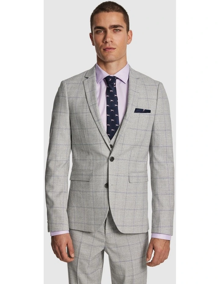 Mentmore Slim Suit Jacket in Grey image 1