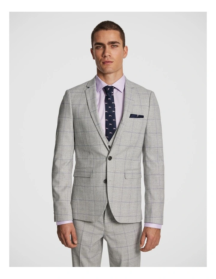 Mentmore Slim Suit Jacket in Grey image 1