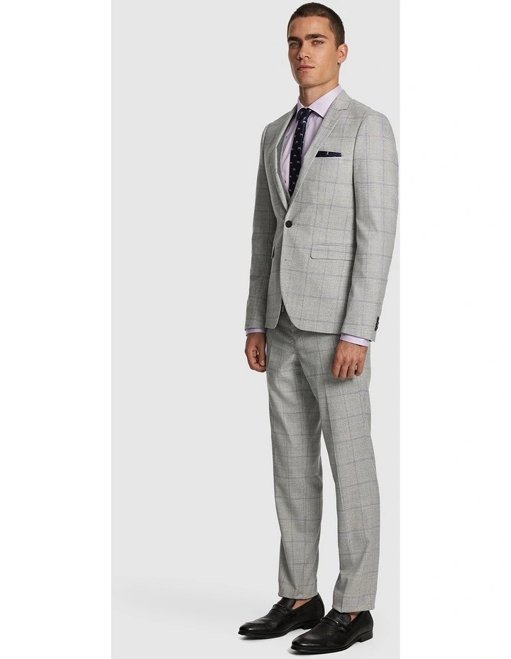 Mentmore Slim Suit Jacket in Grey image 5