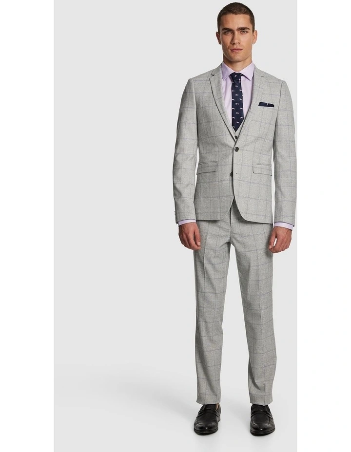 Mentmore Slim Suit Jacket in Grey image 6