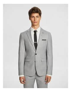Bank Slim Suit Jacket in Dark Grey