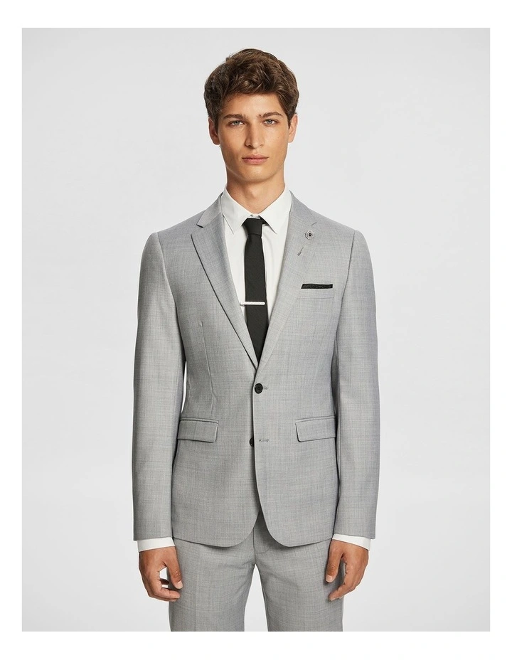 Bank Slim Suit Jacket in Dark Grey image 1