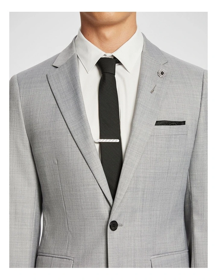 Bank Slim Suit Jacket in Dark Grey image 3