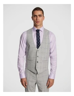 Mentmore Check Waistcoat in Grey