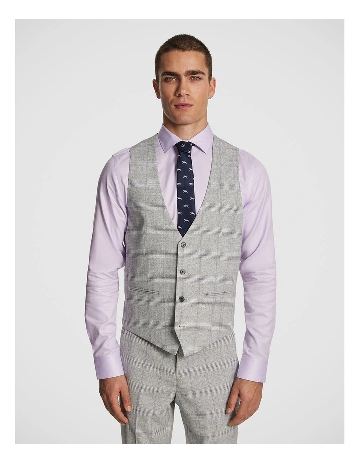 Mentmore Check Waistcoat in Grey image 1