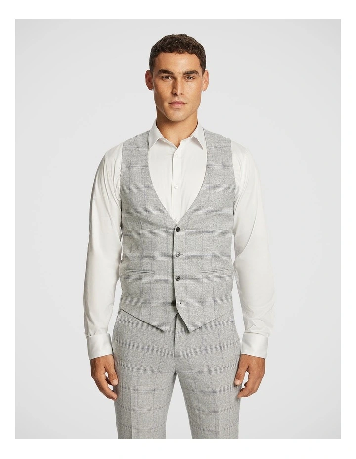 Mentmore Check Waistcoat in Grey image 1