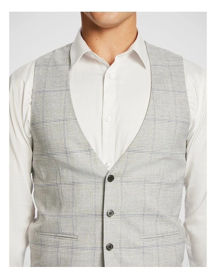 Mentmore Check Waistcoat in Grey image 3