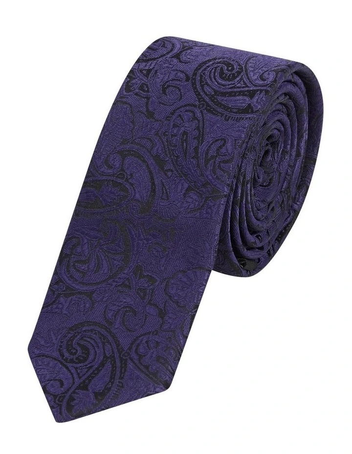 Rialta Paisley 5 Cm Width Tie in Purple image 1