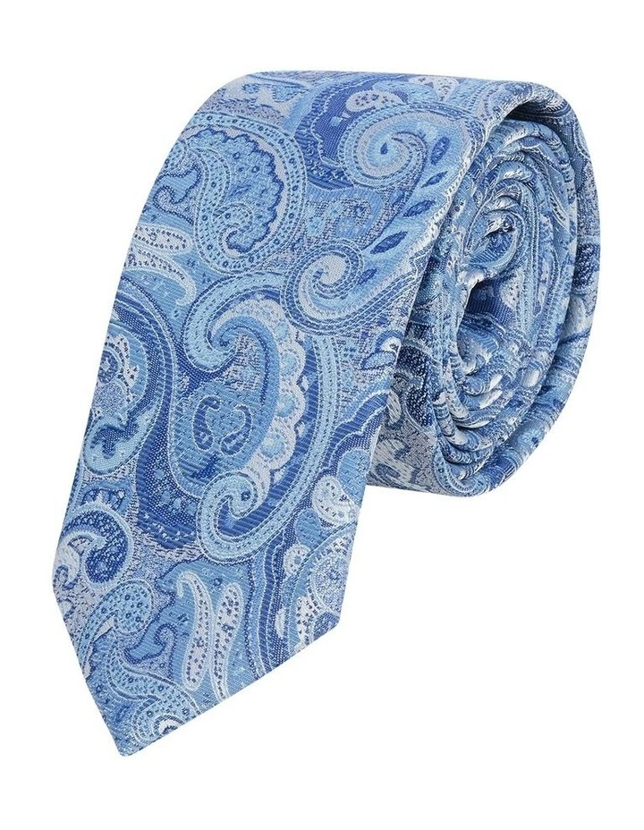 Evan Tie And Pocket Square Set in Blue image 2