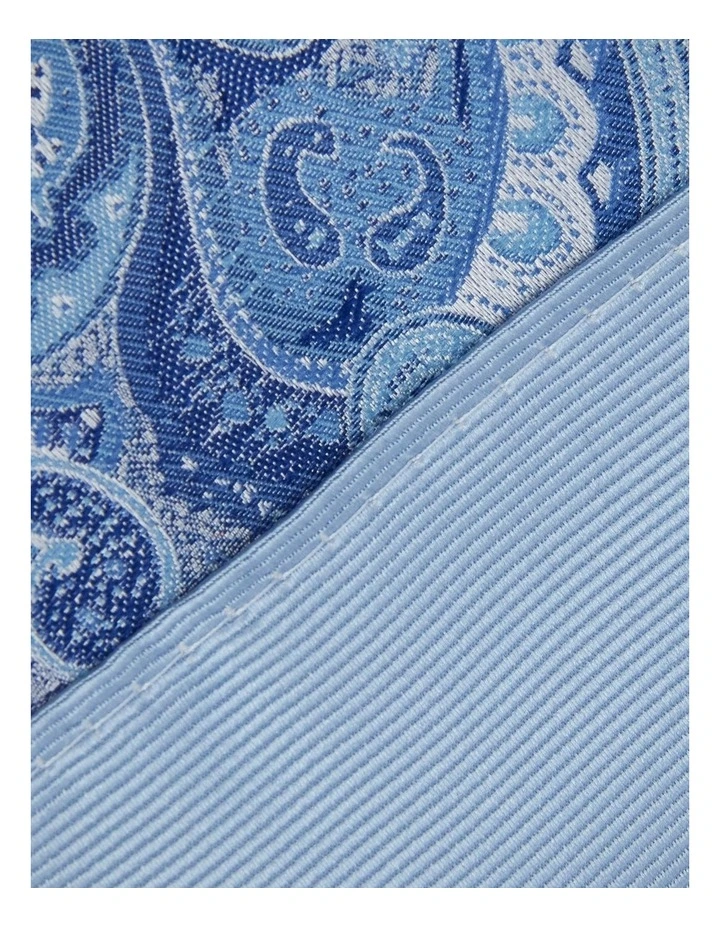 Evan Tie And Pocket Square Set in Blue image 4