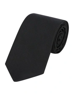 Premium Silk 7.5 Cm Width Tie in Black