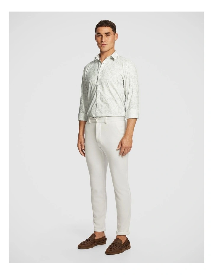 Valencia Slim Paisley Shirt in Sage image 4