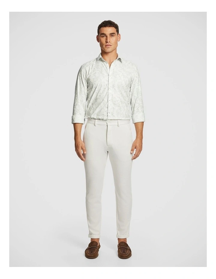 Valencia Slim Paisley Shirt in Sage image 5