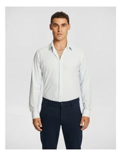 Castro Slim Geo Shirt in White