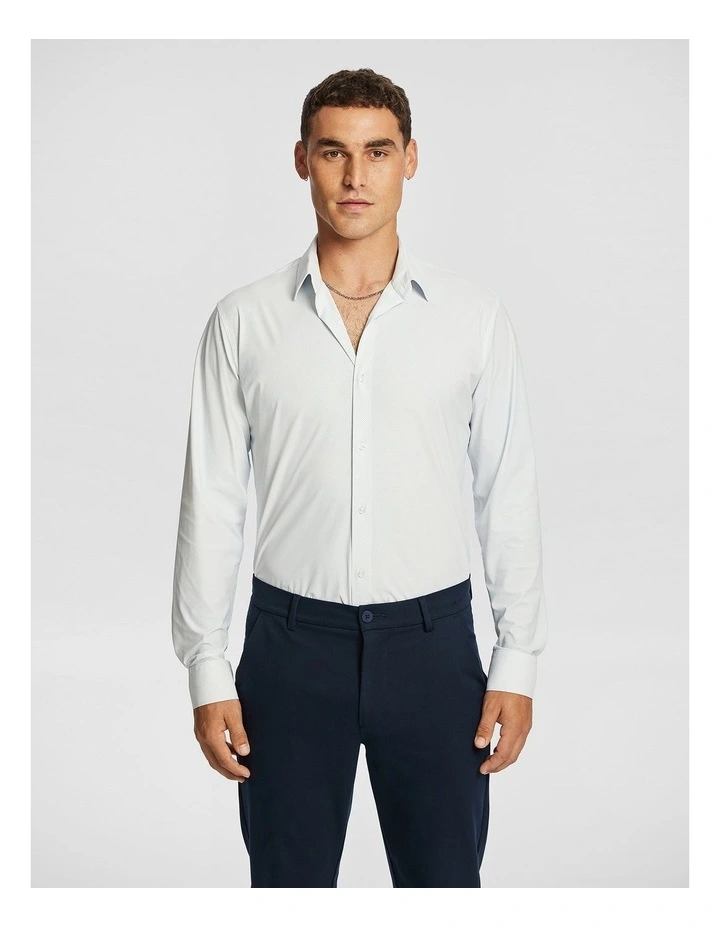Castro Slim Geo Shirt in White image 1