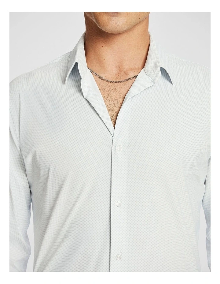Castro Slim Geo Shirt in White image 3
