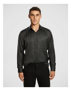 Enmore Geo Shirt in Black