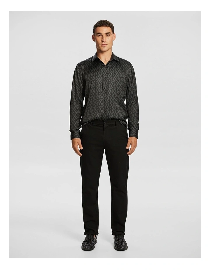 Enmore Geo Shirt in Black image 5