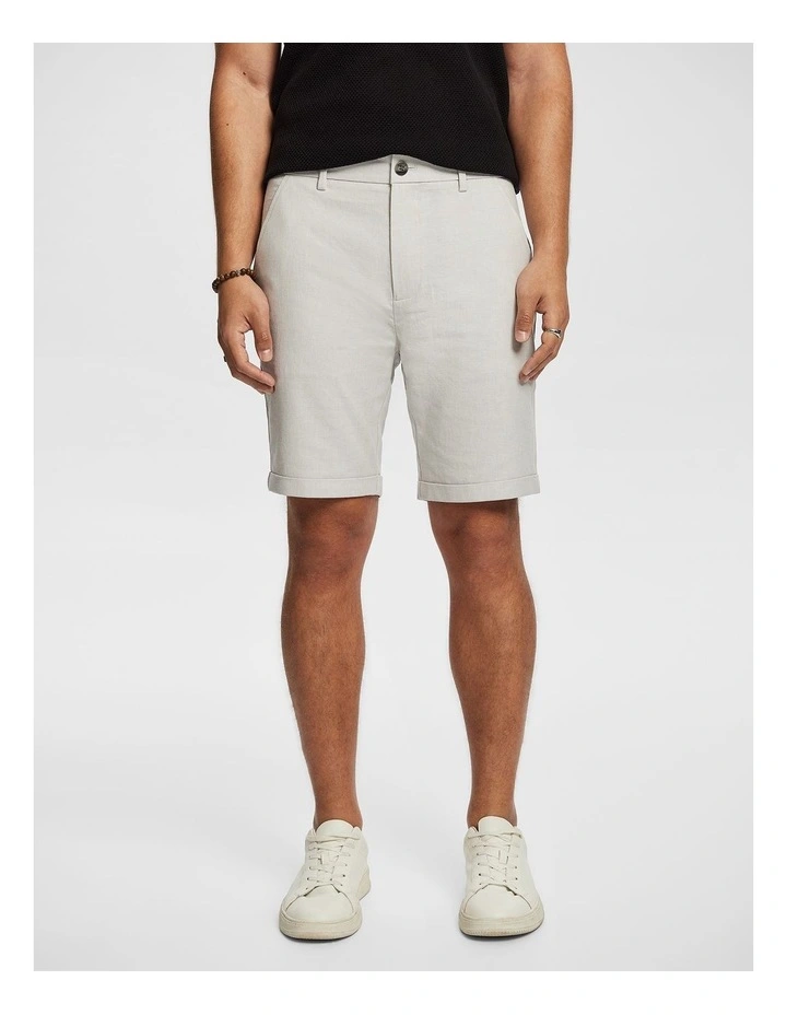 Panama Linen Chino Short in Grey image 1