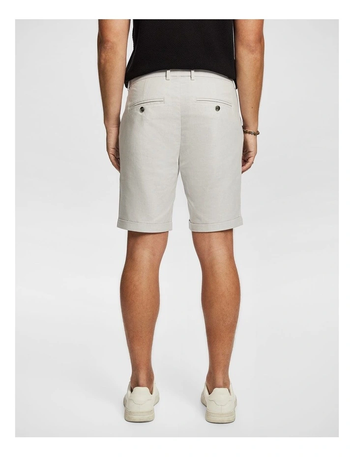 Panama Linen Chino Short in Grey image 2