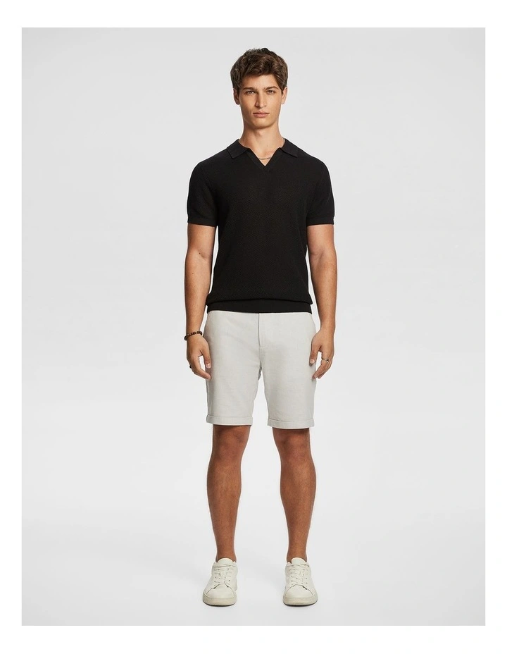 Panama Linen Chino Short in Grey image 5
