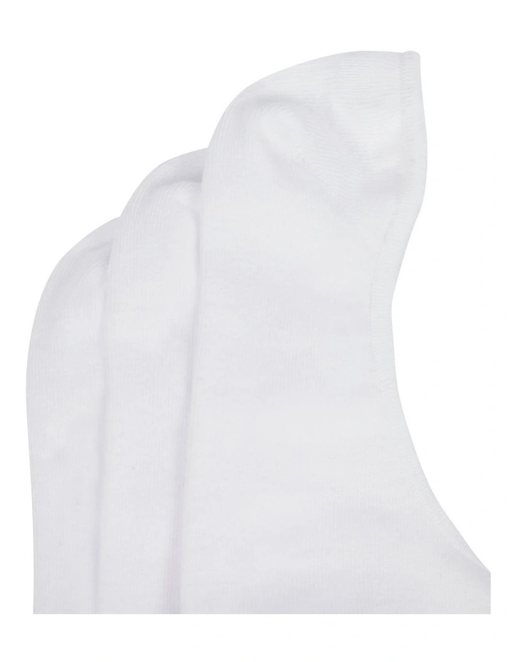 Super Invisible Socks 3 Pack in White image 2