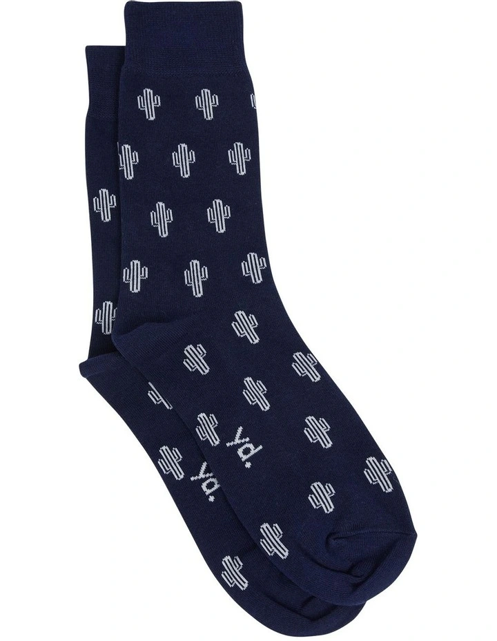 Cactus Sock in Navy image 1