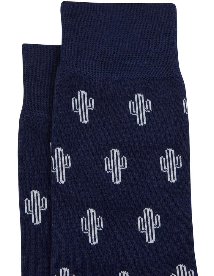 Cactus Sock in Navy image 2