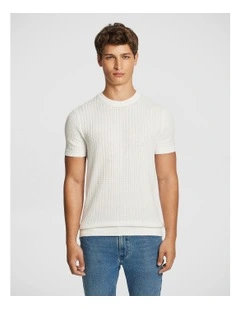 Theodore Knitted Tee in White
