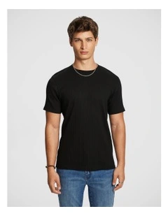 Keyse Textured Tee in Black