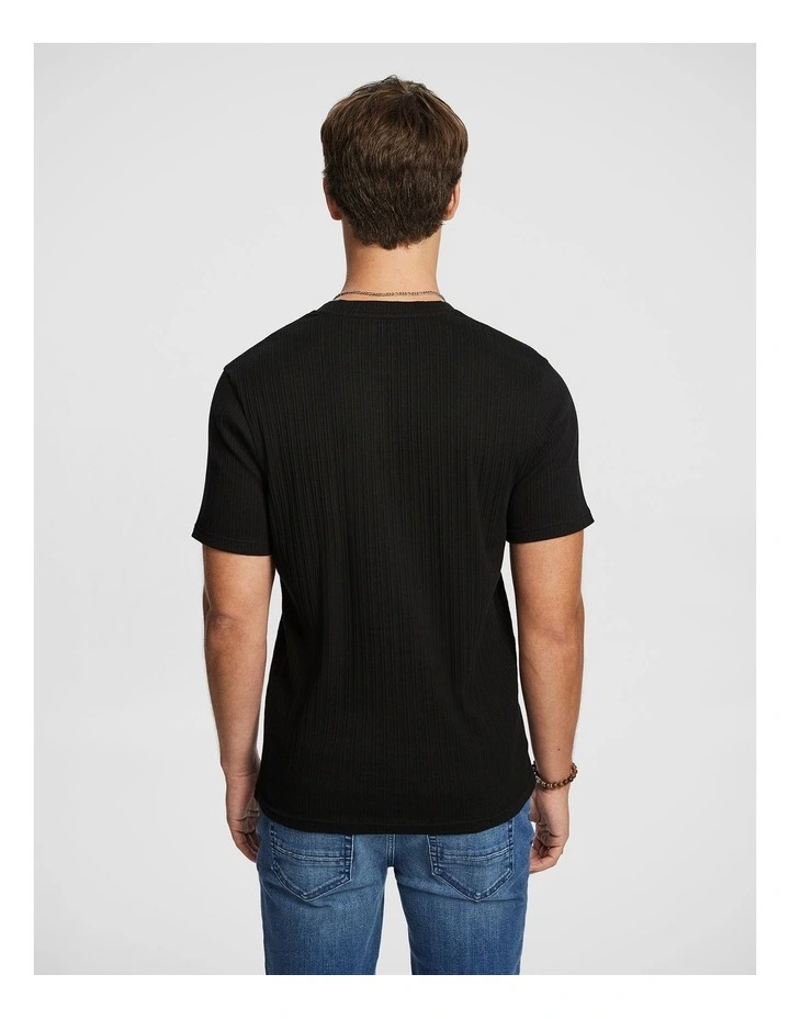 Keyse Textured Tee in Black image 2