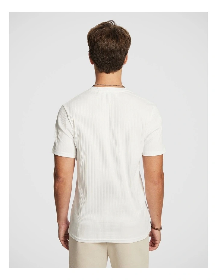 Keyse Textured Tee in White image 2