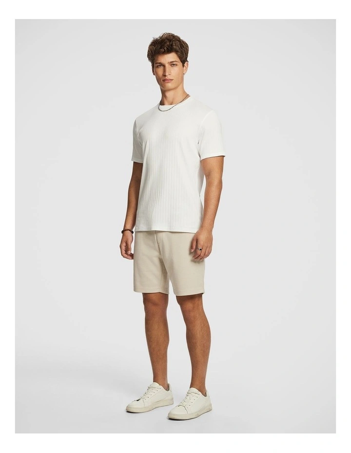 Keyse Textured Tee in White image 4