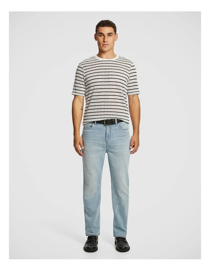 Milo Stripe Tee in White image 5