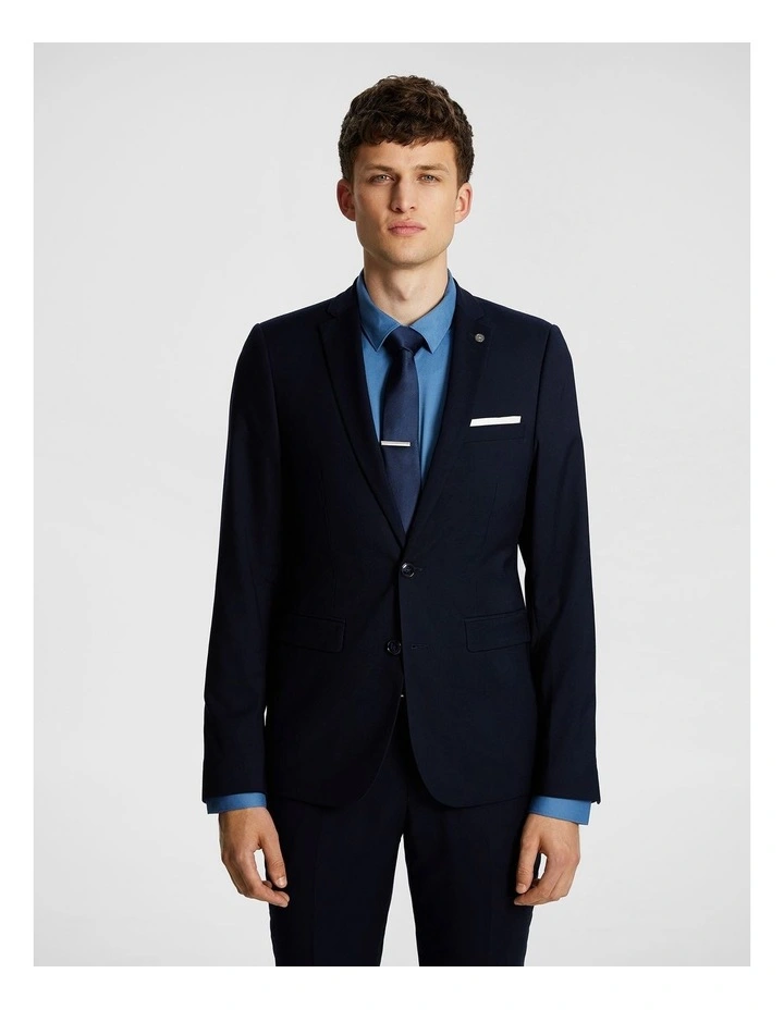 Marina Stretch Skinny Suit Jacket in Ink Blue image 1