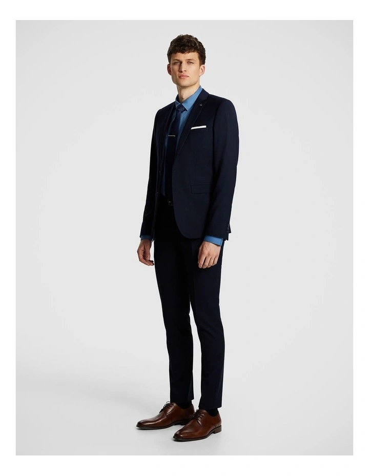 Marina Stretch Skinny Suit Jacket in Ink Blue image 5