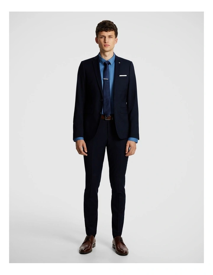 Marina Stretch Skinny Suit Jacket in Ink Blue image 6