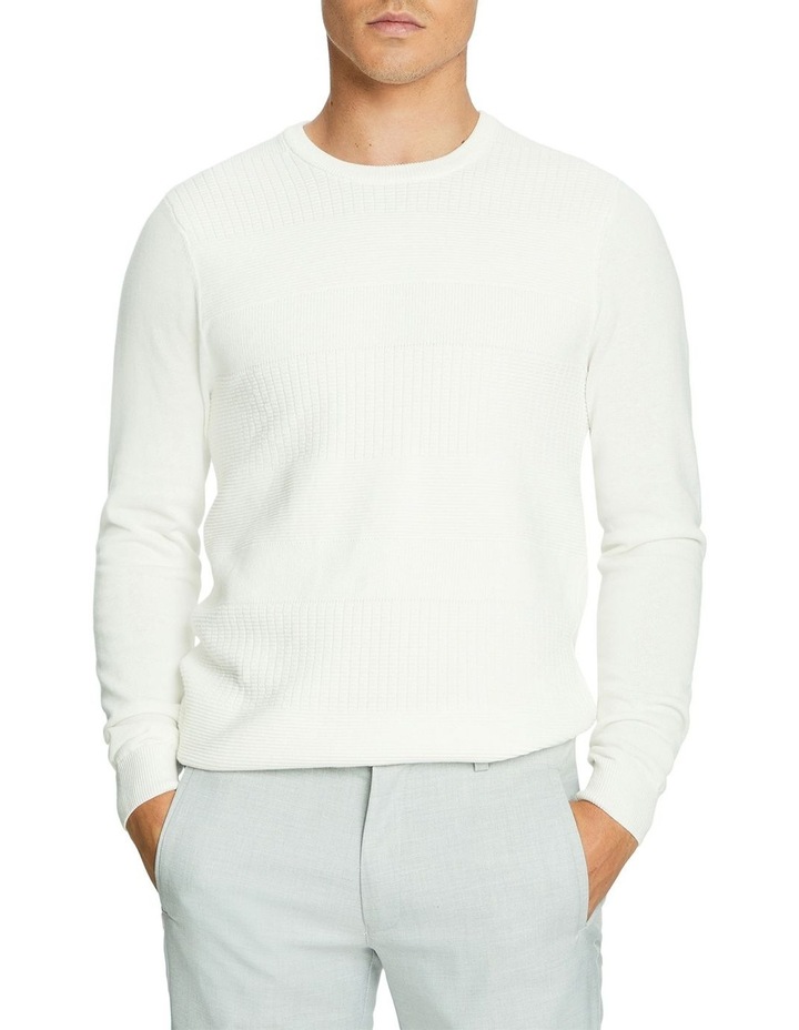 mens white crew neck jumper