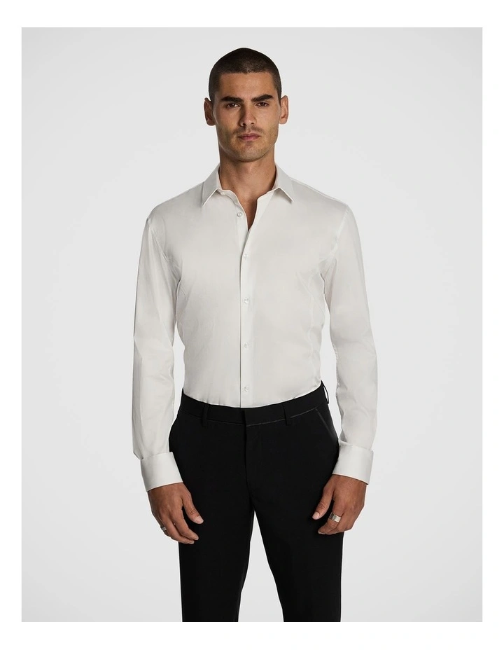 Hulk Muscle Fit Dress Shirt in White image 1